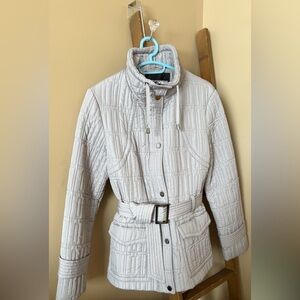 Weatherproof Women's Quilted Light Gray Puffer Jacket Size M